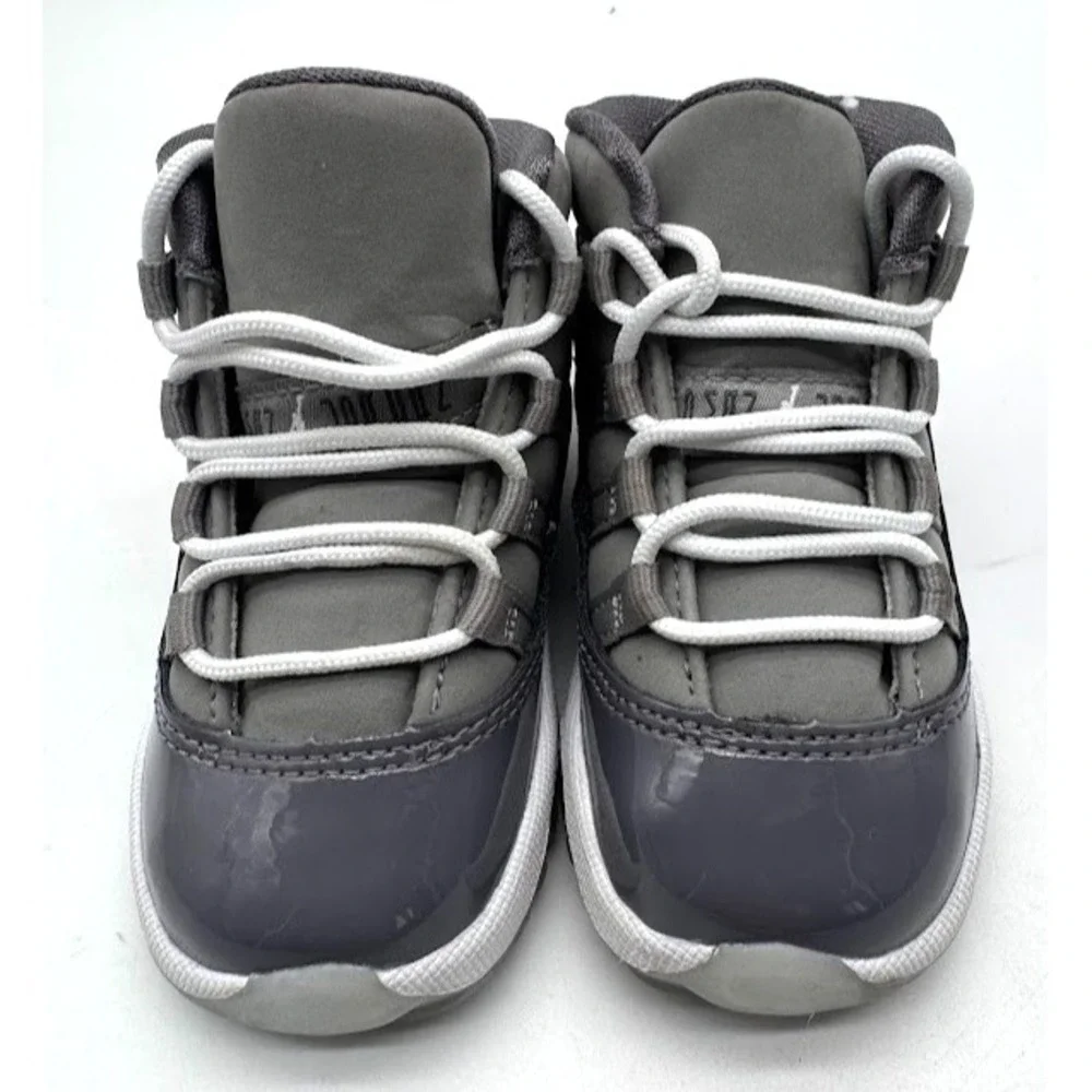 Nike Air Jordan 11 Retro Little Flex TD Cool Grey White 378040-005 Toddler 5C